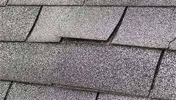 worn roof shingles